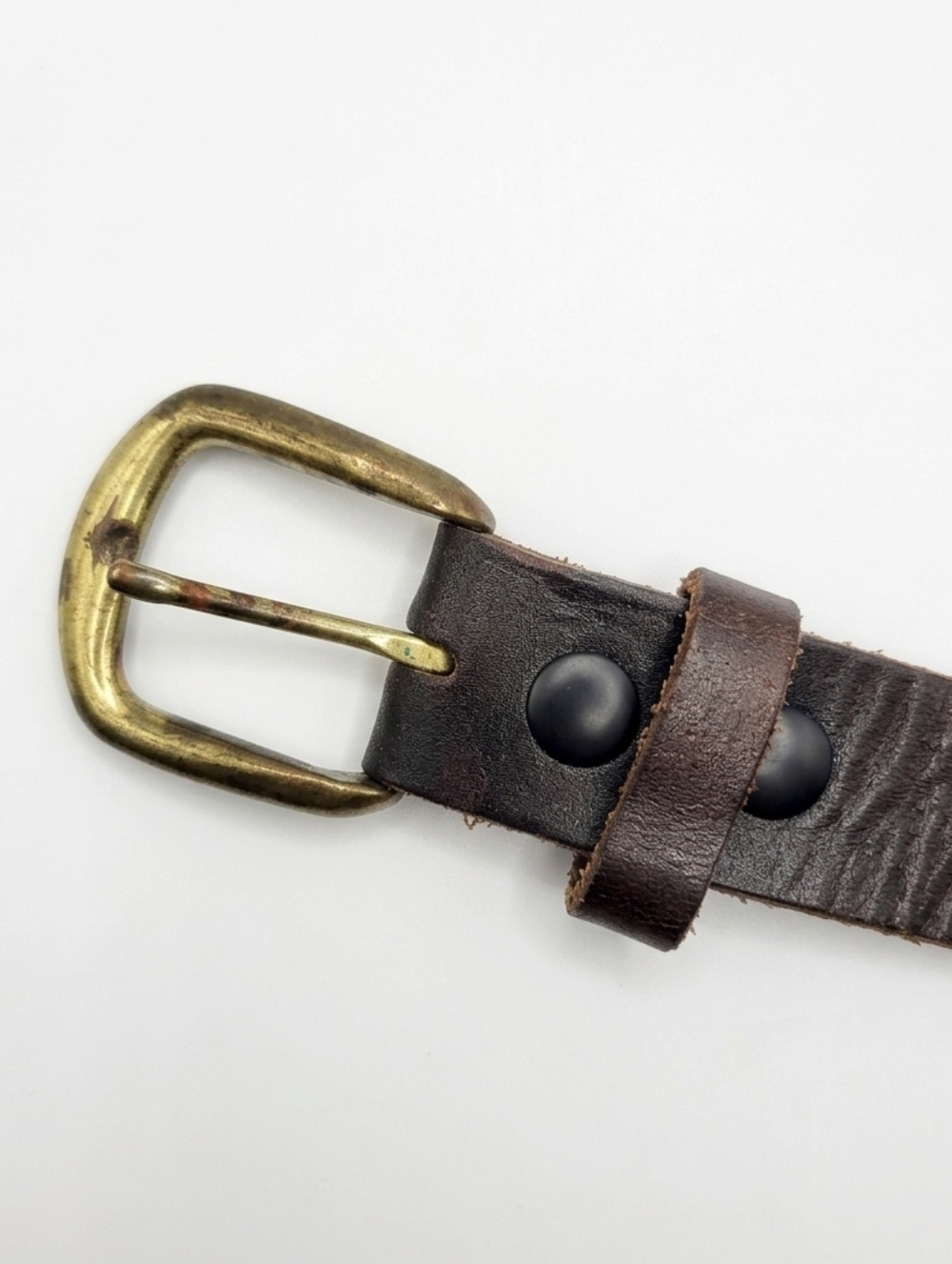 Threads Leather Belt Size 48 Big & Tall Made in USA Brown Genuine Leather